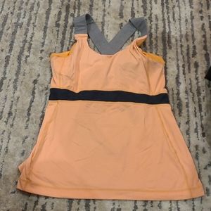 Lululemon luxtreme tank peach and grey